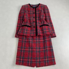 美品】my Robe セットアップ スカートスーツ ツイード調 マルチカラー 