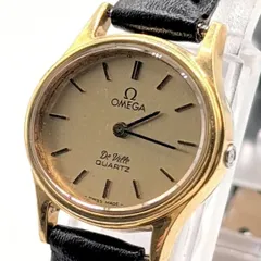 OMEGA De Ville Watch Push-Crown Quartz Ladies Round Gold Gold dial Y2K オメガ デビル 時計 クオーツ レディース ラウンド ゴールド ゴールド文字盤 ヴィンテージ 不動品