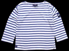 90s POLO SPORT ポロ スポーツ ラルフローレン ボーダー ボートネック 七分袖 コットン カットソー 白×紺 M★ビンテージ バスク Tシャツ