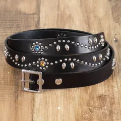 HTC エイチティーシー APPALOOSA BELT メンズ スリムベルト ブラックのサムネイル