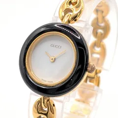 GUCCI Change the bezel 11/12.2 Watch Quartz Ladies White dial Chain Y2K 00S グッチ チェンジザベゼル 時計 クオーツ レディース ラウンド シルバー ヴィンテージ 稼働品