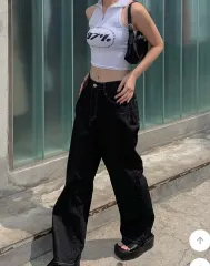 ブラックデニムパンツ デニムパンツ ブラックデニム ワイド M