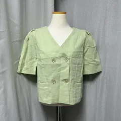 グリーンLYNN半袖ジャケット