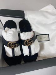 GUCCI GGロゴ フラット サンダル ミュール キャンバス 36.5 - メルカリ