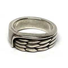 AQUA SILVER アクアシルバー リング 指輪 フェザーモチーフ 925刻印 アクセサリー 約18号 ※中古 【津山店】のサムネイル
