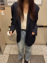 カプリシュレマージュ Wテーラージャケット ネイビー - メルカリ
