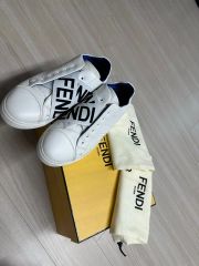 希少カラー/極美品 FENDI FLOW スニーカー サイドジップ ズッカ 青