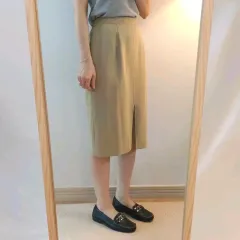 (S M)日本ヴィンテージ レディース ウエスト後ろゴム 夏 スカート C2M1854