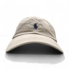 POLO RALPH LAUREN 6パネルキャップ FREE ベルト ベージュ コットン スモールポニー刺繍