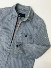 Burberry バーバリー ライトブルー ストライプ デニム ジャケット