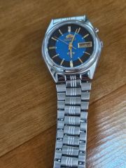ORIENT 自動巻き時計 青文字盤スリースターズ - メルカリ