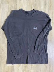 Stussy USA製 ロンT フォントロゴ 炭黒 フェード - メルカリ