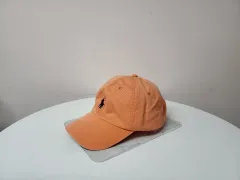 帽子)POLO RALPH LAUREN(ポロラルフローレン) オレンジ ブラックポニー ベースボールキャップ