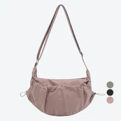SHOOPEN レディース ナイロン ポケット シャーリング HOBO BAG ピンク
