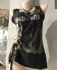Ed Hardy スカル 薔薇 タンクトップ エドハーディー y2k - メルカリ