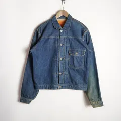 90S Levi’s リーバイス 7701SXX デニム ジャケット 1991年 日本製 限定復刻モデル トップボタンJ02 ビンテージ サイズ40 紺 2485Q♪