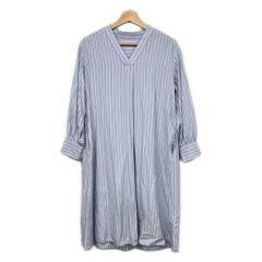 美品 ドゥーズィエムクラス ストライプ プルオーバー ロングシャツ 