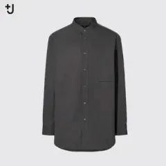 新品 XL ユニクロ ジルサンダー オーバーサイズ スタンドカラーシャツ オリーブ カーキ