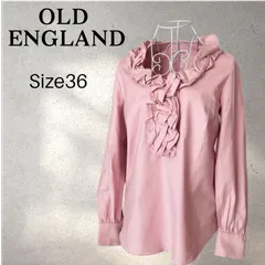 未使用タグ付品　 OLD ENGLAND　オールドイングランド フリルブラウス 36 （S～M）ピンクのサムネイル