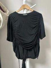 Ellery ブラック ギャザー入り 半袖トップス 38クロップド - メルカリ
