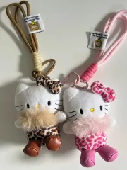 ハローキティ レオパード ピンク キーホルダー 新品