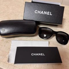 CHANEL ブラウンレンズ サングラス ケース付き CHANEL シャネル ラウンド Y2K アンティーク サングラス ケース付き