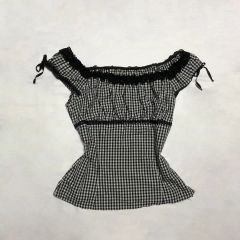 新品未使用】CECIL Mc BEE ギンガムチェック フリル Msize - メルカリ