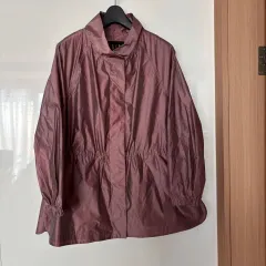 ダックス レディース ピンク シャカシャカ素材 ウエスト紐 軽量ウィンドブレーカー マウンテンパーカーサファリのサムネイル