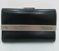 Jean Paul GAULTIER 二つ折り財布 ブラック - メルカリ