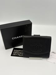 良品 CHANEL シャネル キャビアスキン タイムレスCCコンパクト