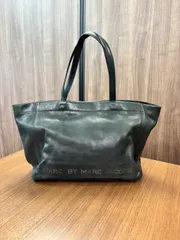 【美品】マークバイマークジェイコブス 本革レザートートバッグ A4収納可 黒