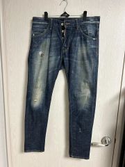 Dsquared2 38 ディースクエアード ペイントデザイン スキニーデニム 