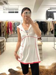 リンカブル❢LINKABLE．完売交渉可 カスタムフレアタグTシャツホワイト