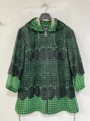N5396 ツートンレース CHECK ジャケット ウィンドブレーカー WHO