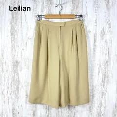 Leilian レリアン ストレッチ キュロット ガウチョパンツ ベージュ レディース 13+ 大きいサイズのサムネイル