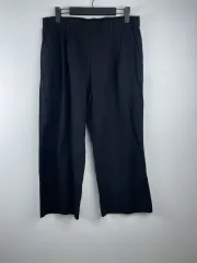 ウエスト後ろゴム 黒 ズボン 黒 パンツ