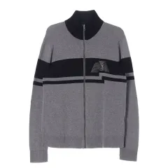M ARMANI EXCHANGE アルマーニ アルマーニ エクスチェンジ ロゴ グレー ジップアップ カーディガン