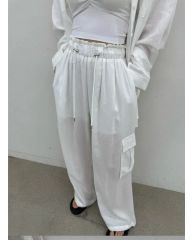 JOSE MOON サテンカーゴパンツ 完売 ホワイト 36 - メルカリ