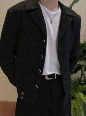 ALUDE アルード blue check tweed jacket - メルカリ