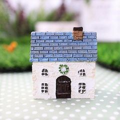 handmade ガーデンハウス オブジェ セメント製 ブルーハウス - メルカリ