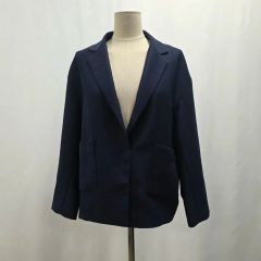 新品 SHIPS Colors シアー リネンライク ダブルジャケット ネイビー