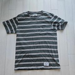 90s RRL ダブルアールエル 三つ星タグ ボーダー Tシャツ オリーブ 緑