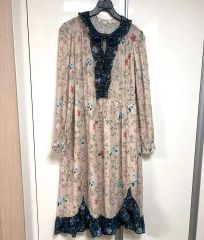 値下げ中　アトリエまりこ　花柄　フリル　ワンピース 値下げ中 アトリエまりこ 花柄 フリル ワンピース - メルカリ