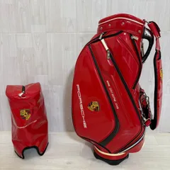 希少 PORSCHE ポルシェ キャディバッグ ゴルフバッグ 5分割 高級 エナメル 3点式のサムネイル