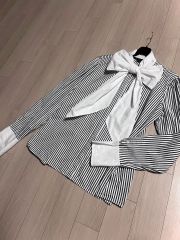 新品タグ付き M・fil エムフィル クールストライプ サイドボウタイ