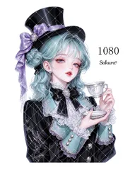 《 No.1080 》Sakuraꕤ 人物ステッカー シール オリジナルステッカー