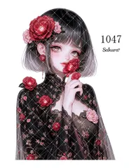 《 No.1047 》Sakuraꕤ 人物ステッカー シール オリジナルステッカー