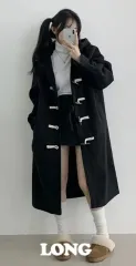 ダッフルコート ロング ブラック