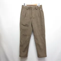 バンクス BANKS JOURNAL フリース パンツ M 薄茶 ライトブラウン タック入り ジッパーフライ 厚手のサムネイル