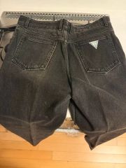 X*i様 GUESS G.J クロコ型押しブラックデニムパンツ 28 y2k - メルカリ